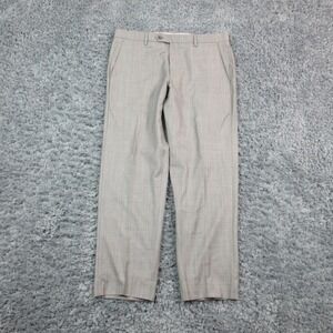 Zignone Pants Mens 35 Wool Dress Comfort Waistband Made in Italy Formal 36x29.5*